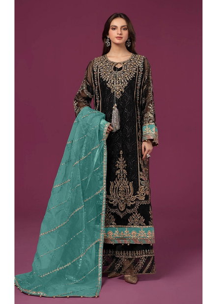 V 17038 Rosemeen By Fepic Velvet Embroidery Pakistani Suits Wholesale Market